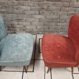 Pair of cocktail armchairs 1960
