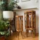 Trio of rattan gigognes harnesses