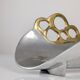Aluminium and brass log holder by David Marshall, Spain, 1980s