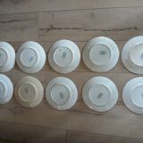 10 antique ironstone dinner plates
