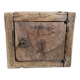 French antique oak safe, lockable rustic chest, circa 1750–1850.