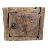 French antique oak safe, lockable rustic chest, circa 1750–1850.
