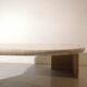 Italian travertine drop coffee table roche bobois, 1970