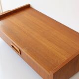 Wall shelf, Scandinavian teak wall bedside table, 1960