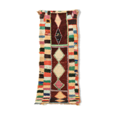 Tapis berbère, Boucherouite vintage, 93 x 240