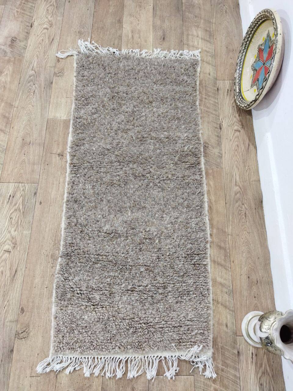 Handcrafted Moroccan Berber Rug 138 X 62 CM