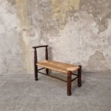 Cantou straw bench