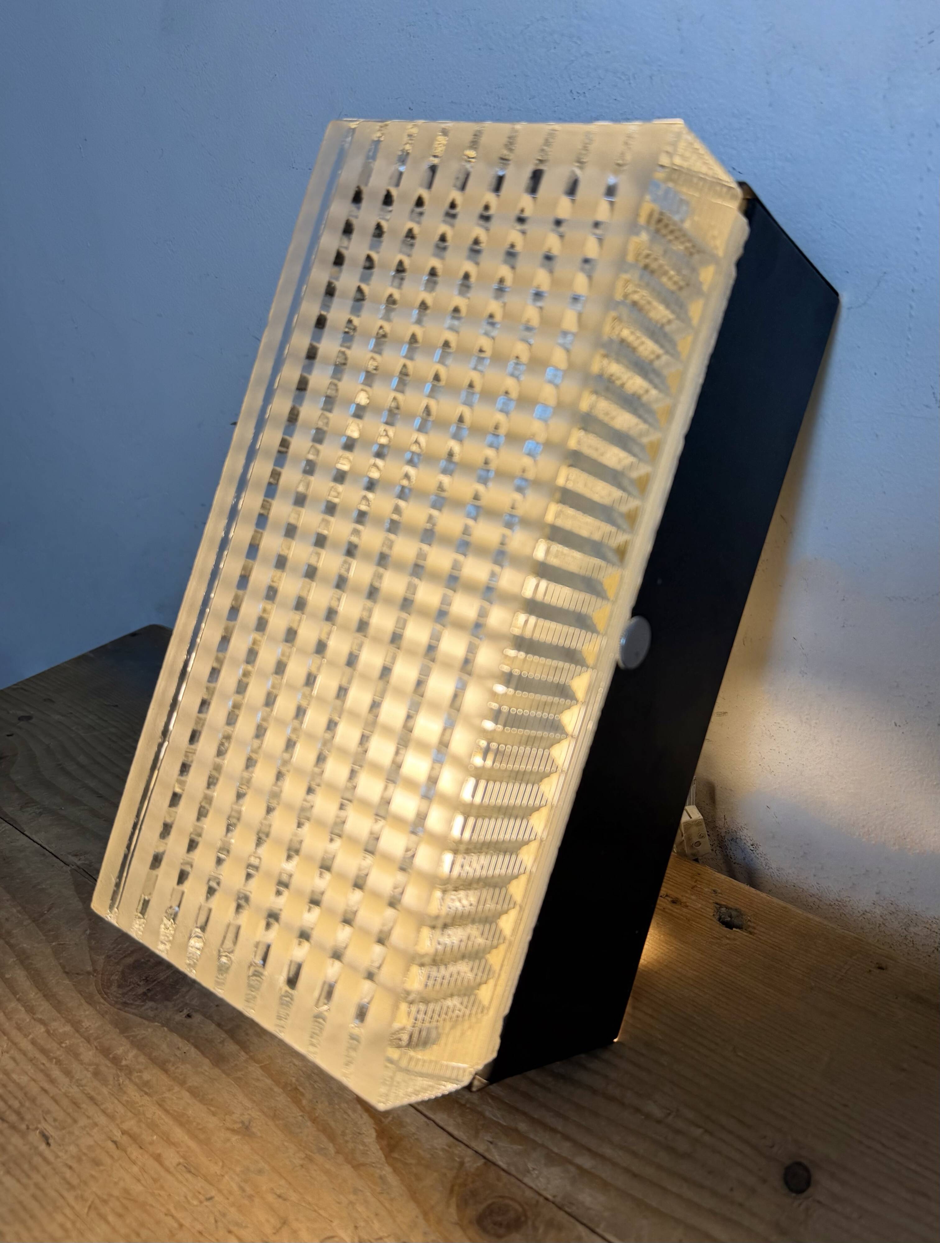 Vintage Glass Wall or Ceiling Light from Napako, 1970s