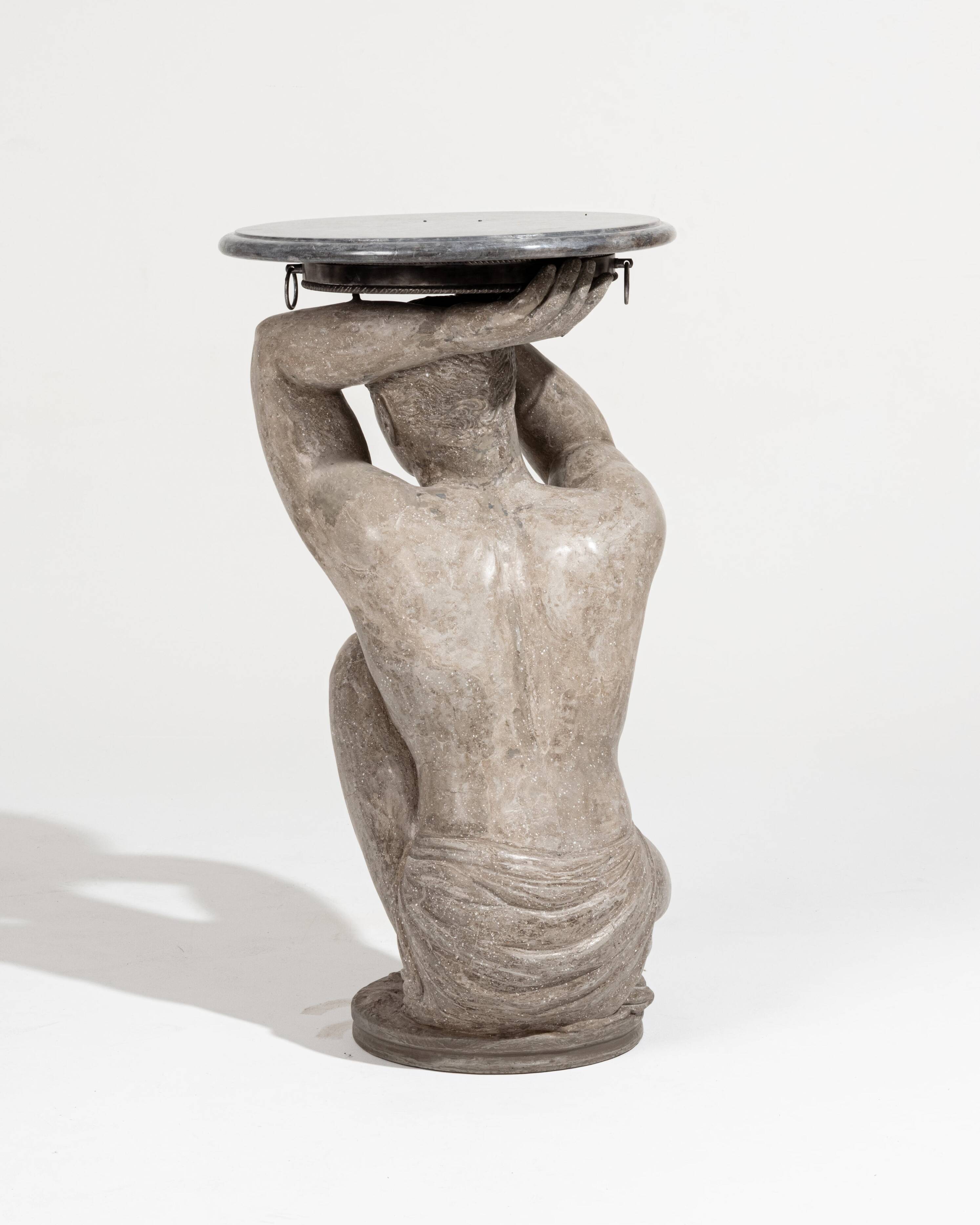 "Kneeling Strength" Pedestal Table