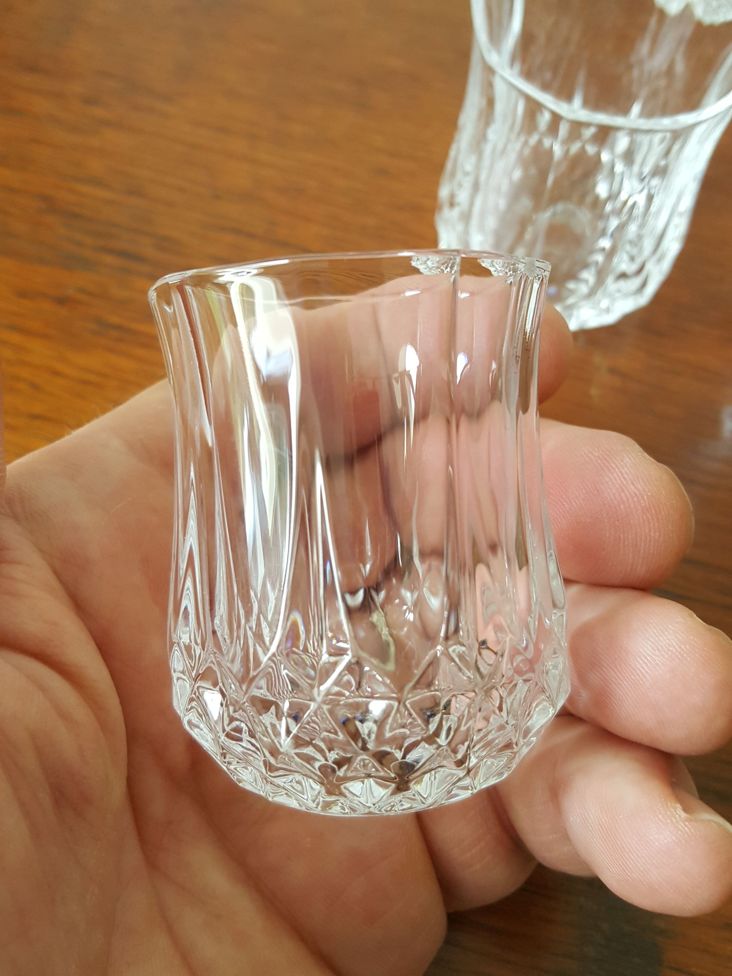 5 crystal liqueur glasses of longchamp model arques
