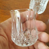 5 crystal liqueur glasses of longchamp model arques