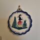 Old Breton ceramic plaque to hang in Quimper faience.