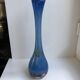Colorful blue Murano blown glass vase 60s-70s