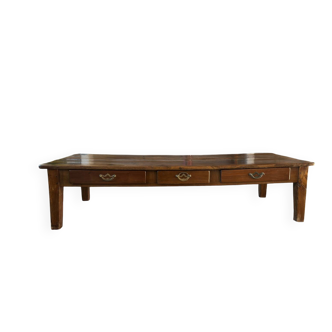 Large solid wood coffee table - old refectory table