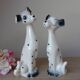 Couple of romantic Dalmatian figurines in ceramic – 1970s