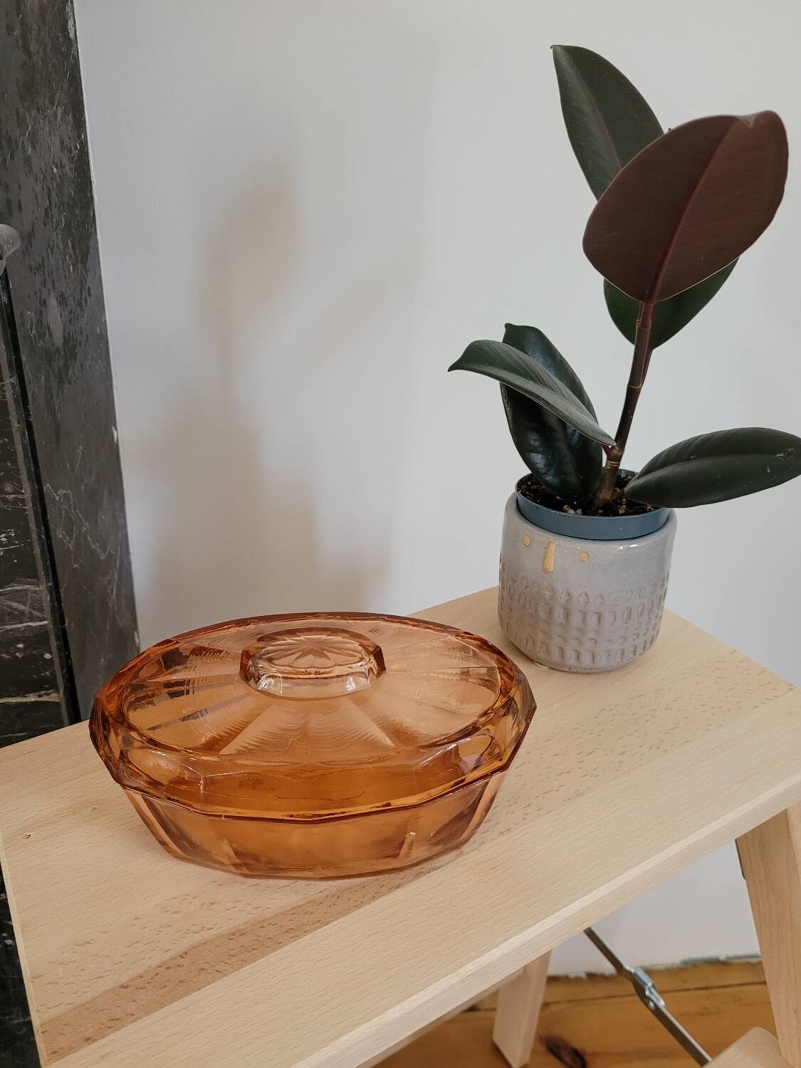 Bavel fains rosaline glass butter dish