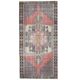 Vintage Turkish Oushak Handmade Wool Cotton Pink Area Rug 112x240