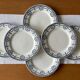 6 antique earthenware dinner plates from Salins-les-Bains (Jura)