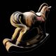 Cheval à bascule vintage en bois Clayre & Eef
