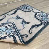 Bohemian pure wool blue rug 125x78cm