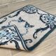 Bohemian pure wool blue rug 125x78cm