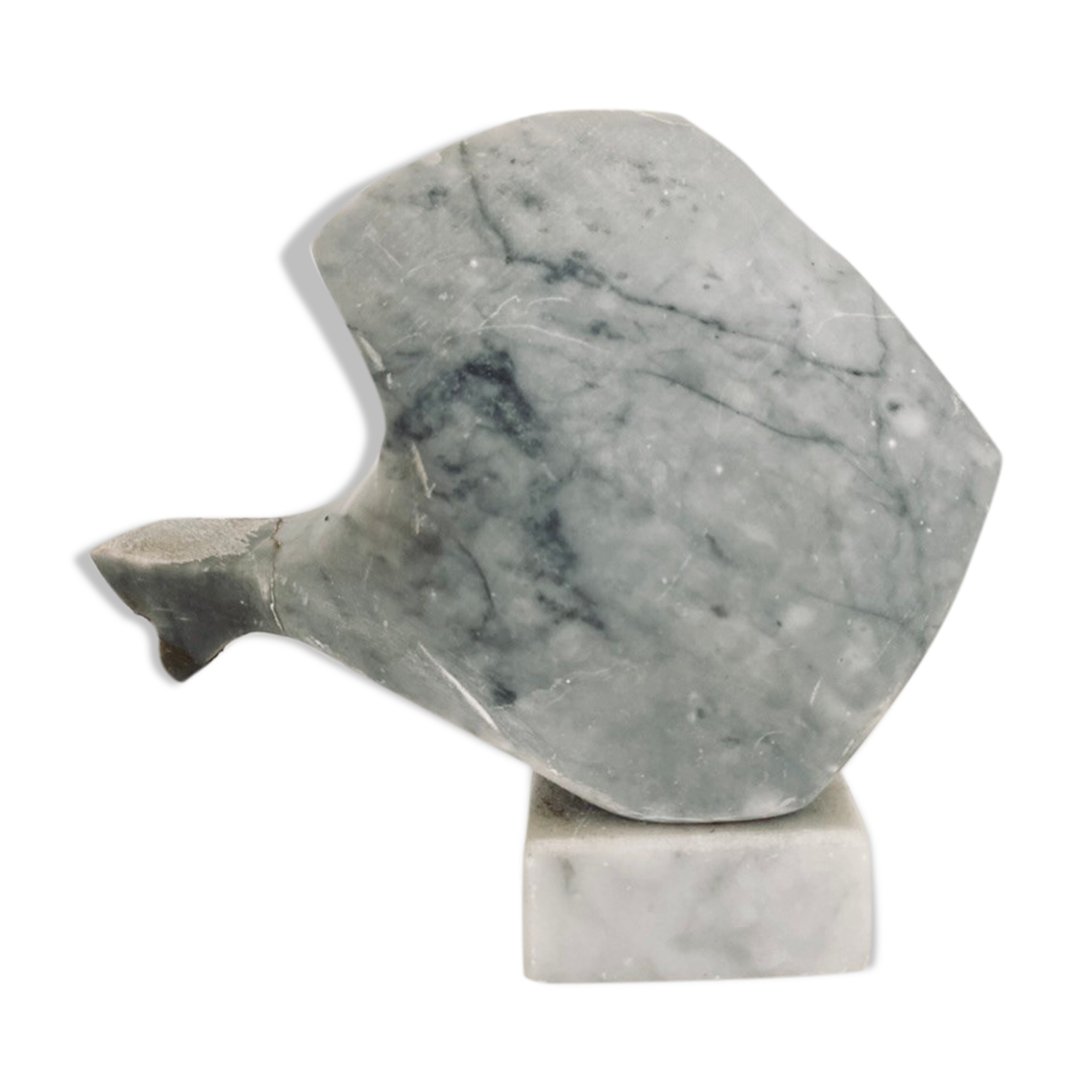 Poisson en marbre gris