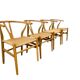 Set of 4 Scandinavian solid wood chairs