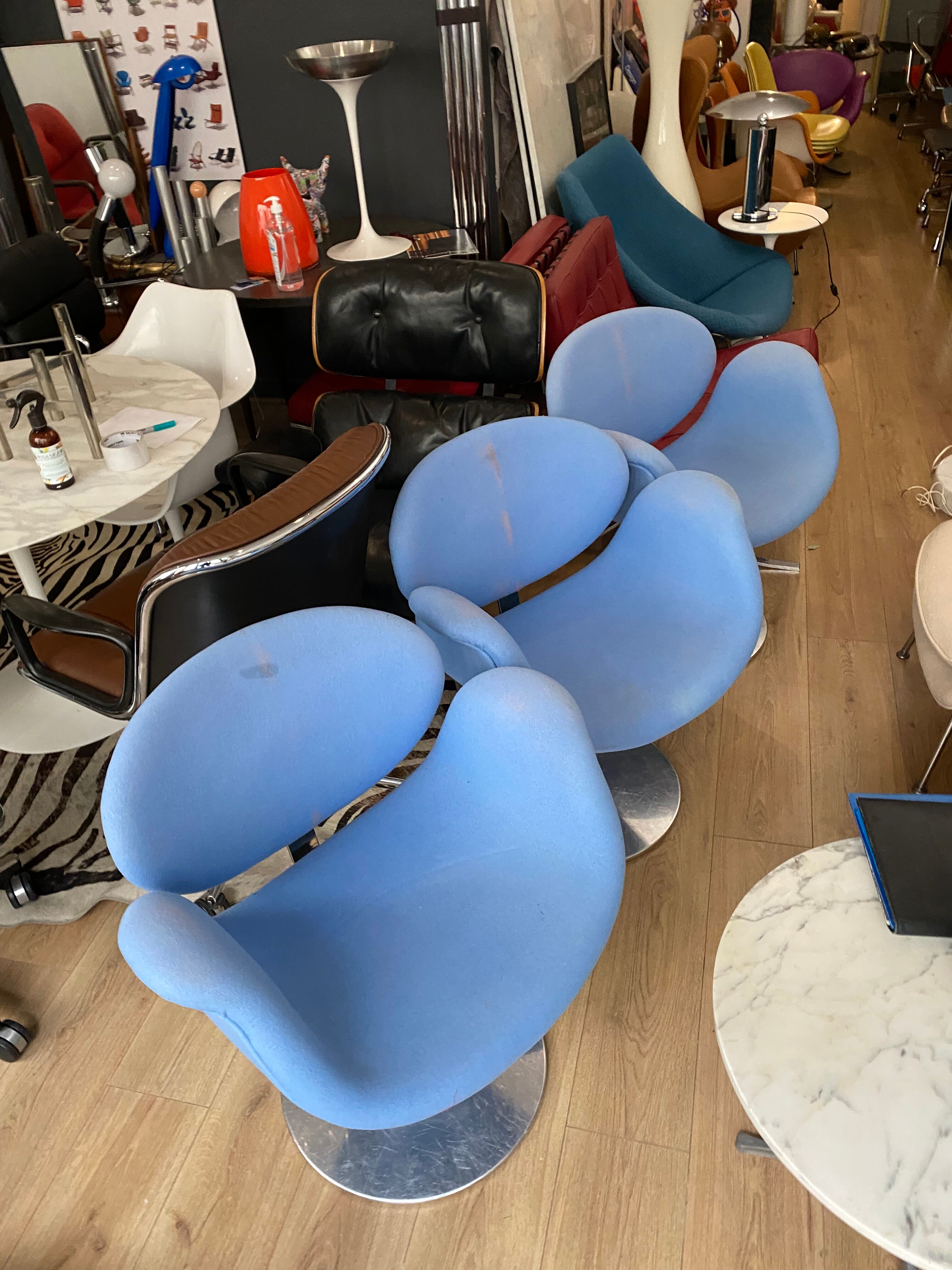 Armchair little tulip Pierre Paulin artifort edition discolored fabrics