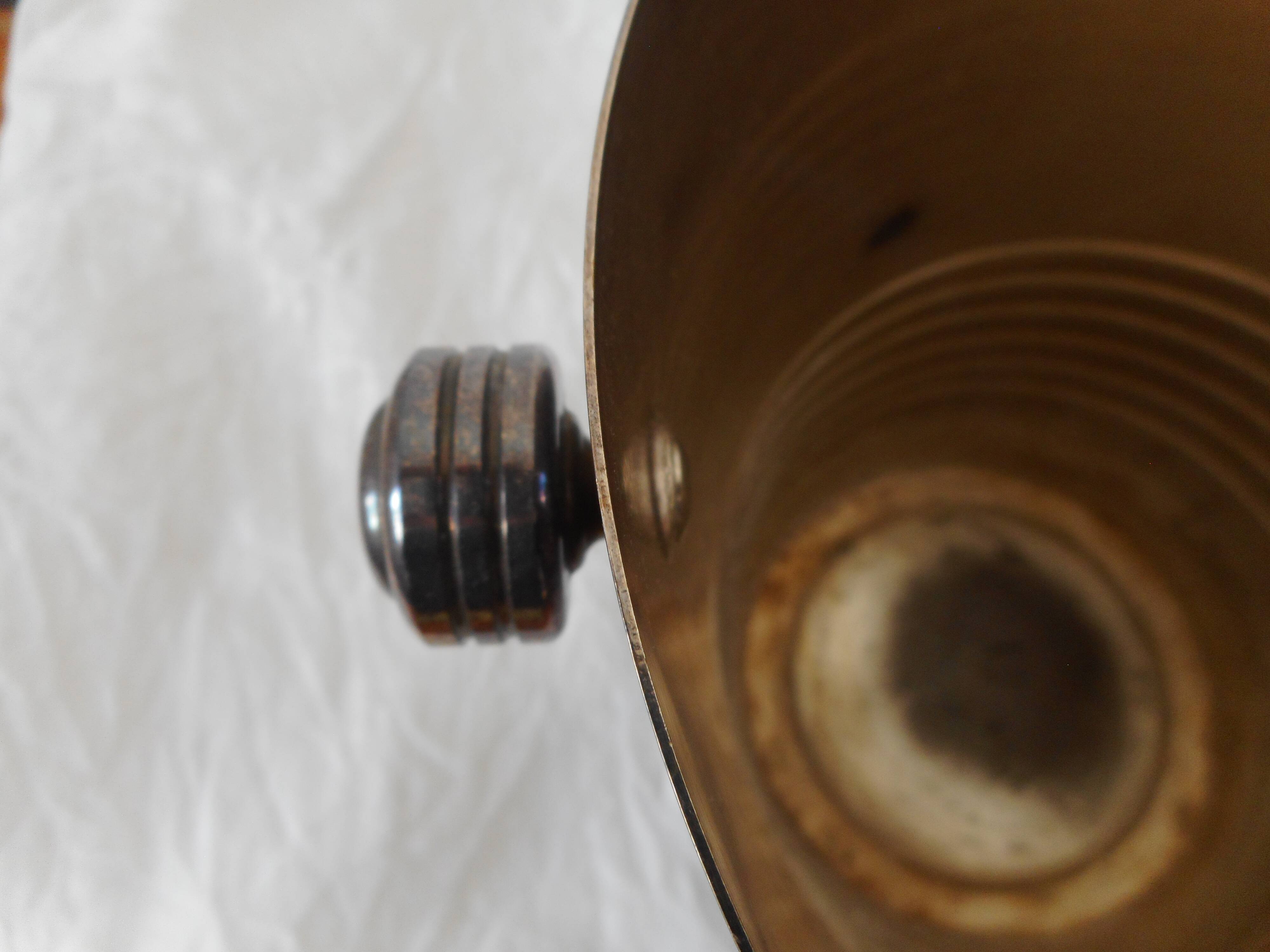 Silver metal champagne bucket
