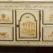 Chinoiserie Buffet with Marble Top in Chippendale Style