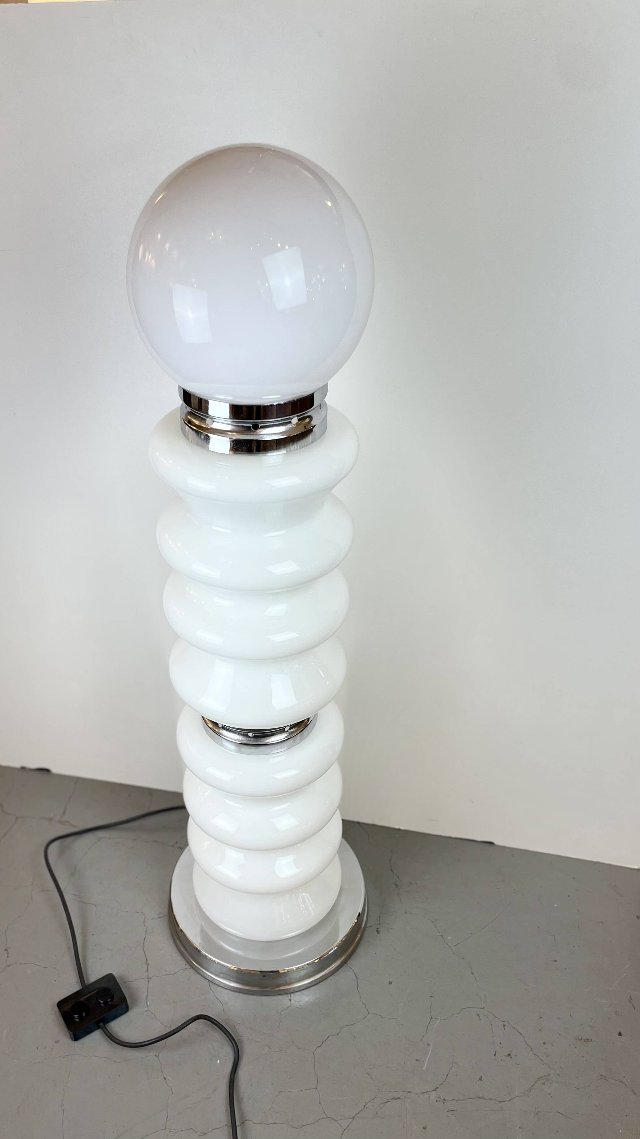 Lampadaire Murano dans le style de Calo Nason pour Mazzega, années 1970