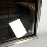 Italian vintage Romeo Rega chrome and brass mirror from 70s