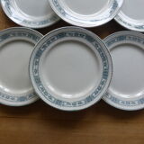 6 plates dessert in iron earth Moulin des loups model Pasteur