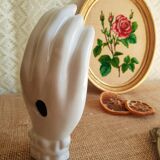 White ceramic hand emptier - vintage