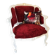 Old fully restored shepherdess armchair