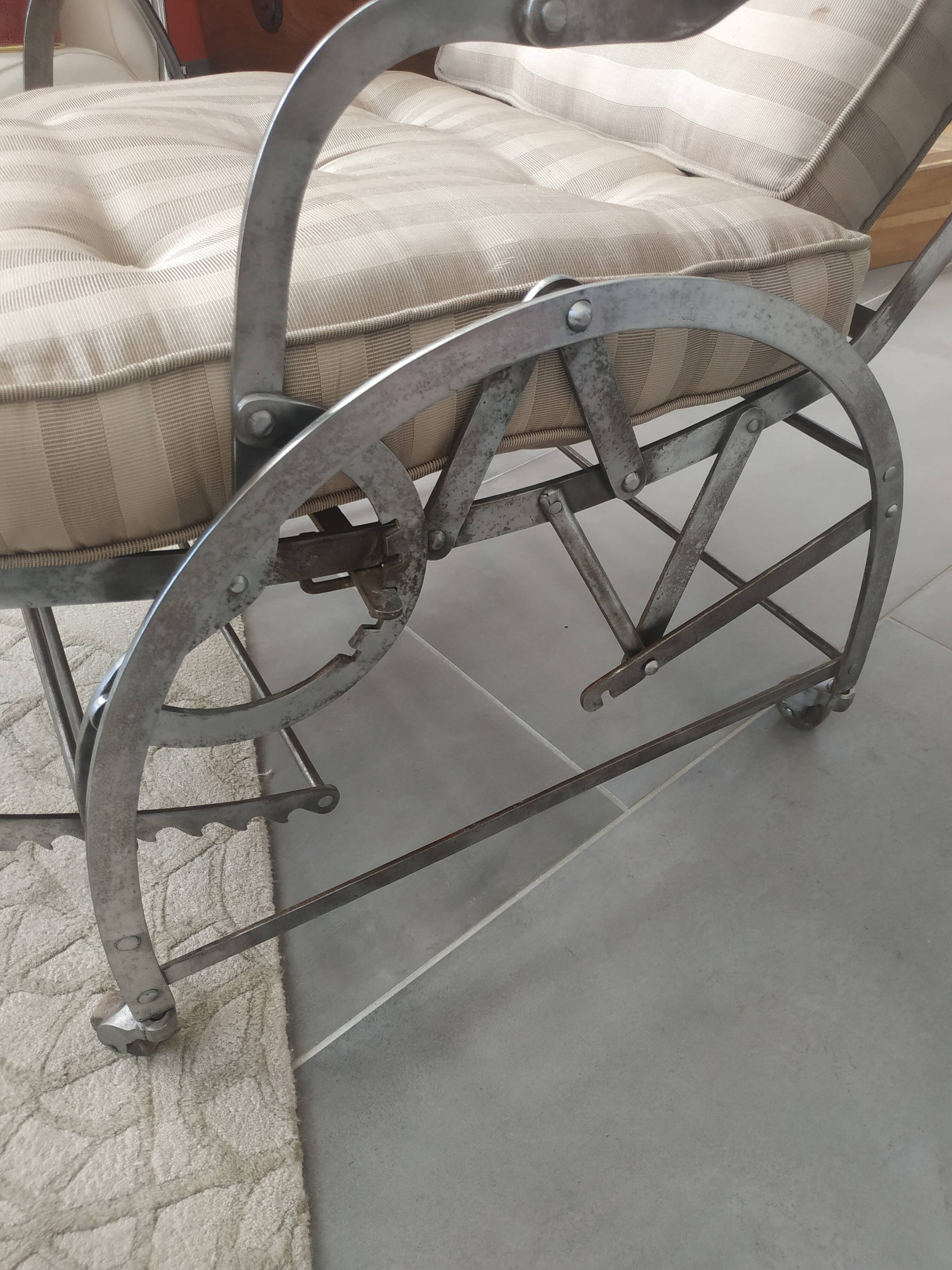 Wilson adjustable deck chair produced in 1871.