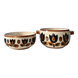 Set of Boch La Louvière salad bowls and dishes, Kimono model, 1970