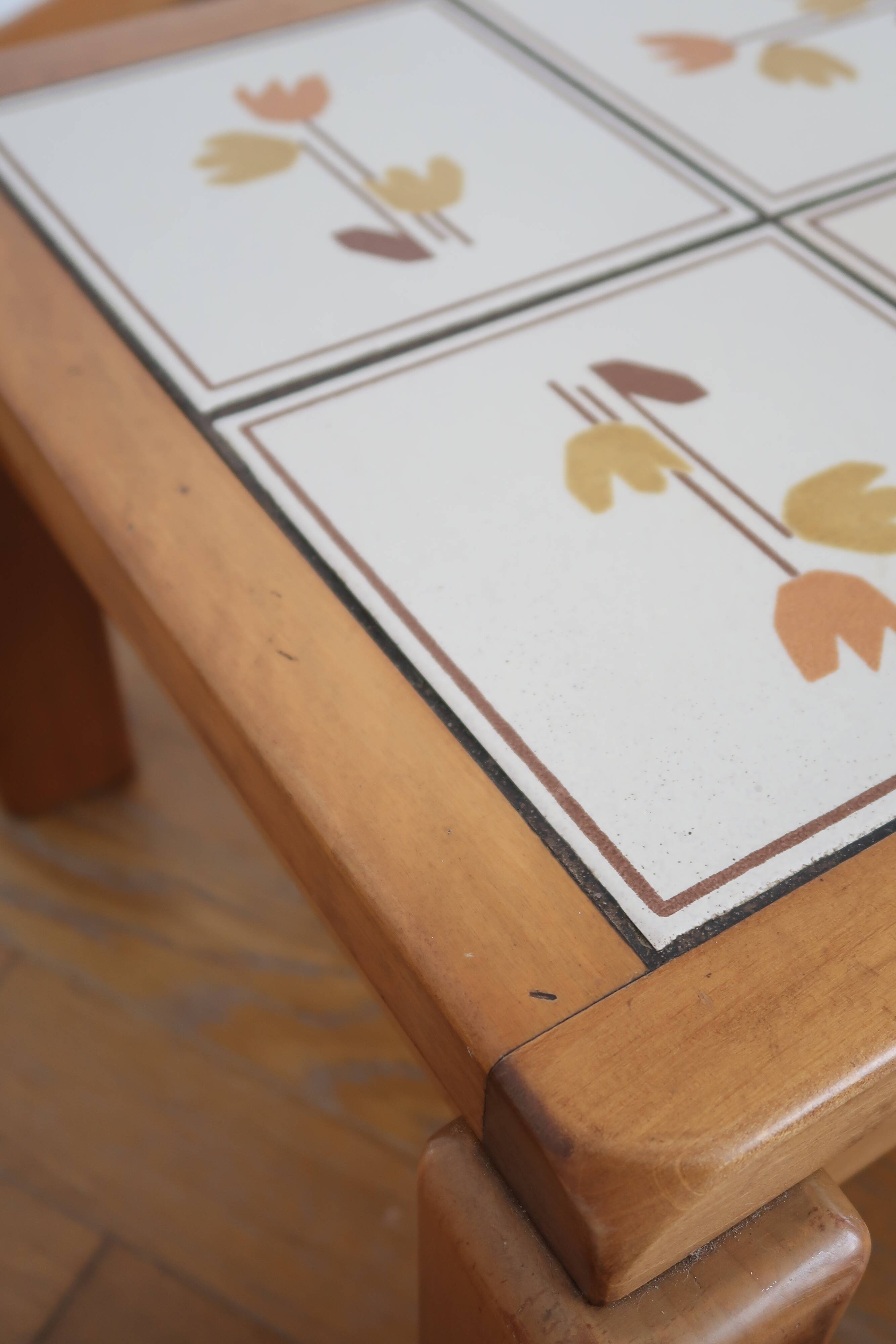 Brutalist coffee table ceramic top