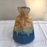 Pichet art déco Alpho céramique émaillé bleu beige cuisine vintage
