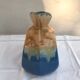 Former Art Deco Pitcher ALPHO Ceramics Enamelled Blue Beige Vintage Kitchen