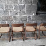 Baumann sled chairs, set of four