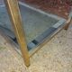 Table vintage en laiton et verre