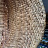 Rattan satellite armchair from the 1950s