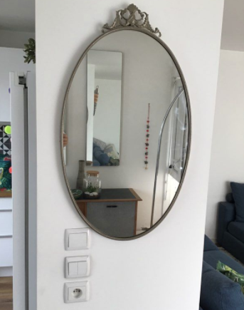 Vintage metal mirror 83x48cm