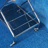 1970 folding server on wheels smoked glass
