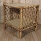 Small vintage rattan side table