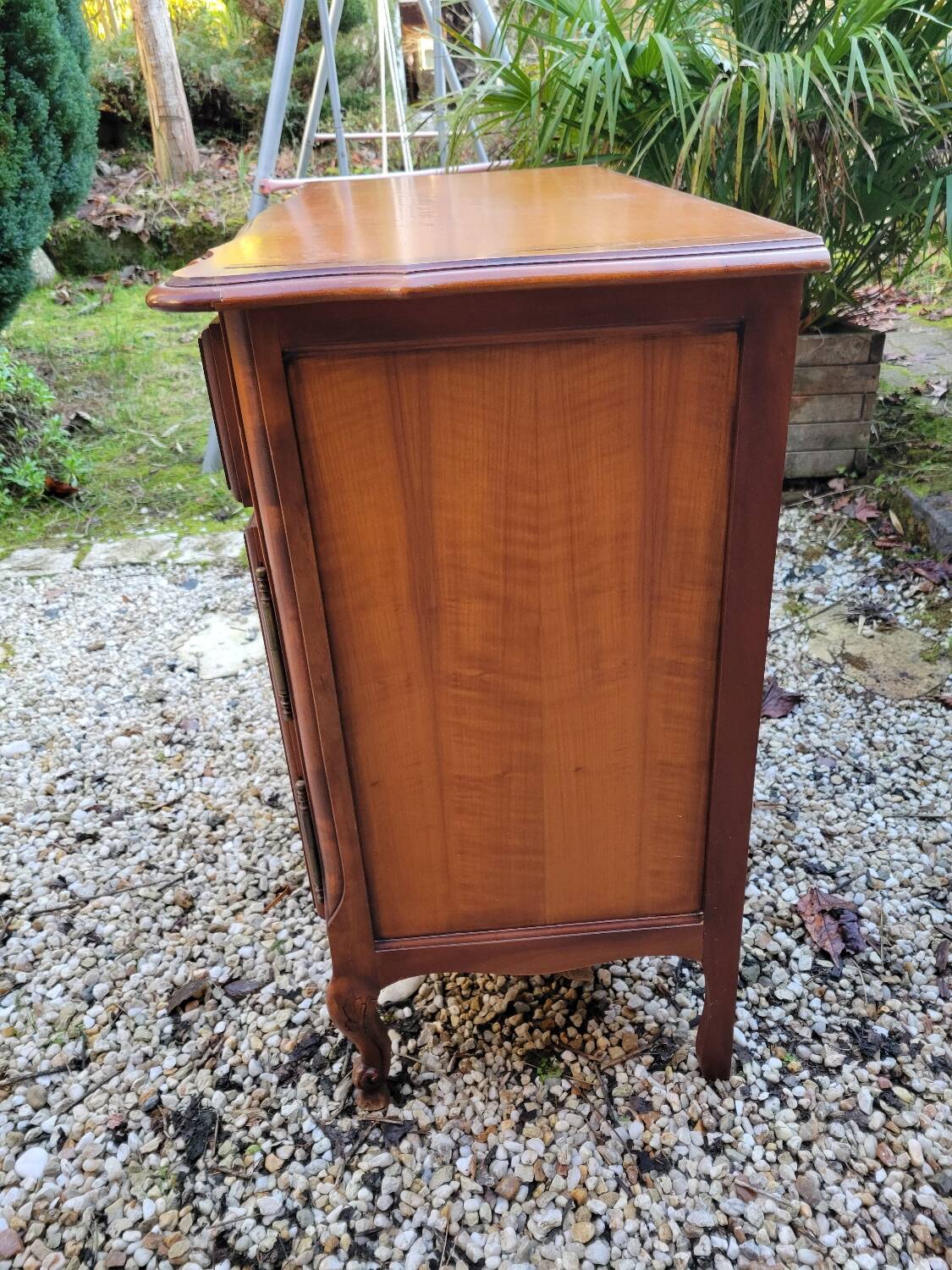 Louis XV solid cherry wood chest of drawers