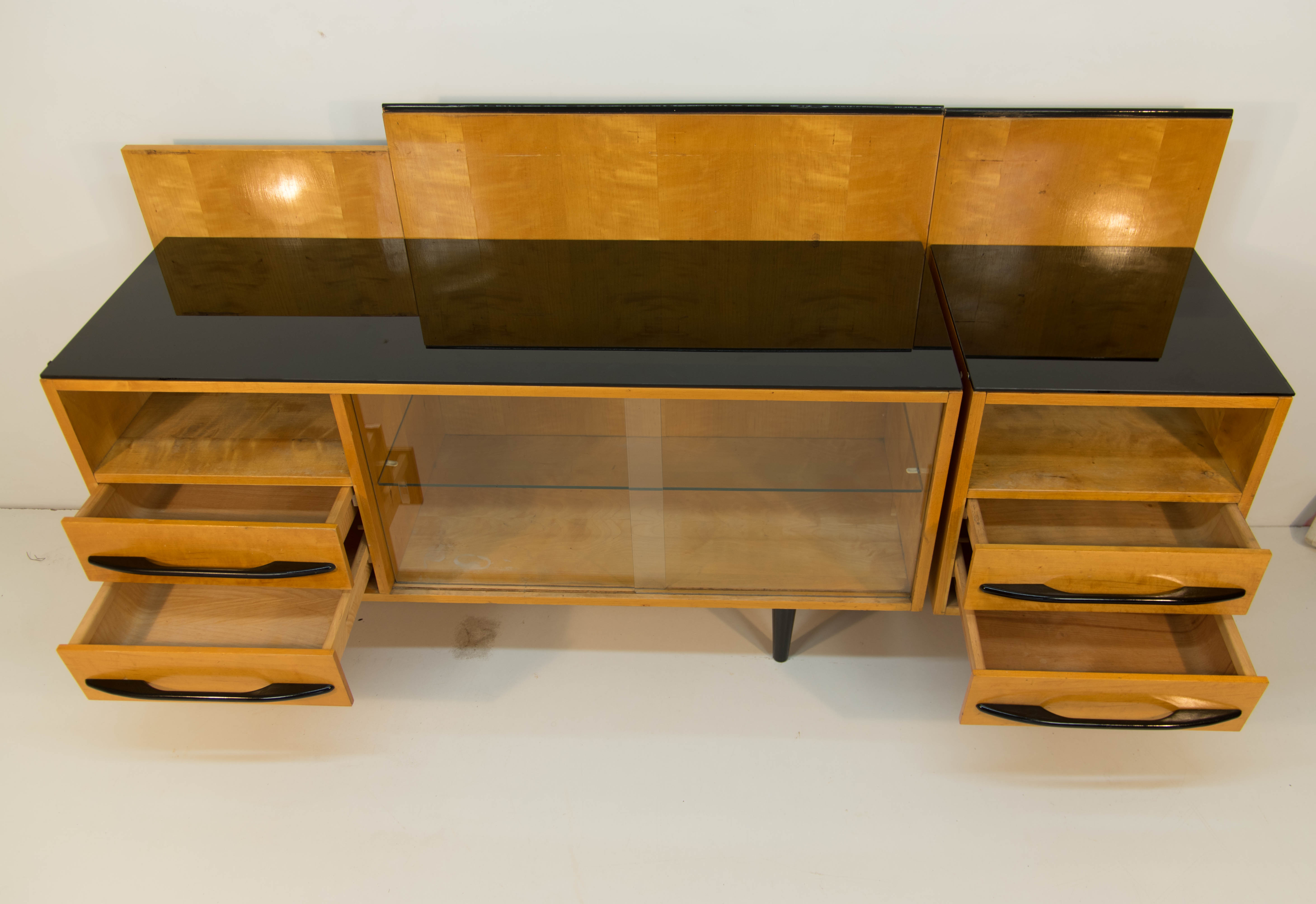 Modular set of table, night stand and chest of drawers by M. Pozar, 1960s