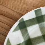 Assiettes à dessert vertes, modèle Nappe par Moulin des Loups