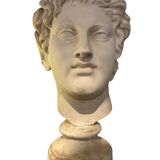 Very large Stucco head of a Roman figure